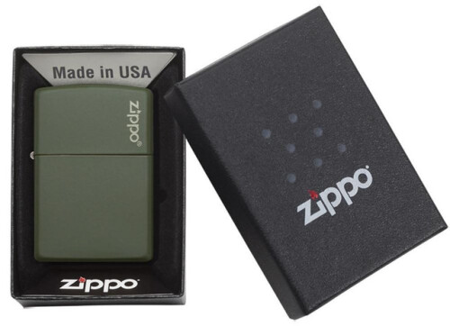 Zapalniczka Zippo Classic z logo Zielony mat ZIP60001568 (3)