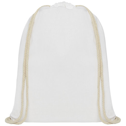 Plecak Oregon wykonany z bawełny o gramaturze 140 g/m² ze sznurkiem ściągającym Biały 12057501 (2)