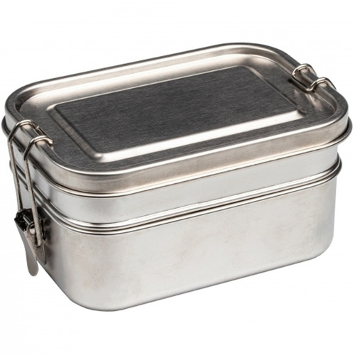 Lunch box dwupoziomowy PORTO ALEGRE 700 ml i 450 ml Szary 252907 (2)