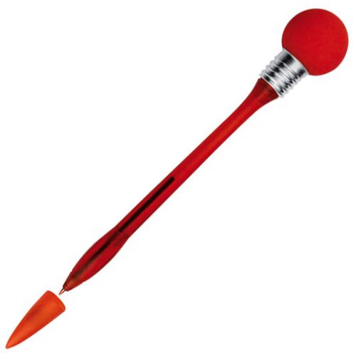 Długopis plastikowy LIGHT BULB czerwony 180105 (3)