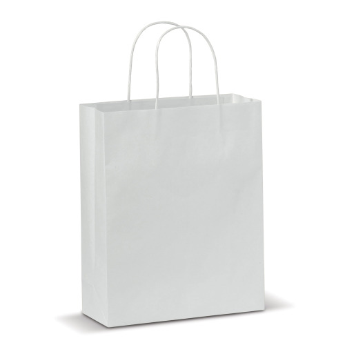 Średnia torba papierowa Eco 120g/m² Biały LT91717-N0001 