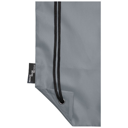 Plecak Oriole ze sznurkiem ściągającym z recyklowanego plastiku PET Szary 12046182 (6)