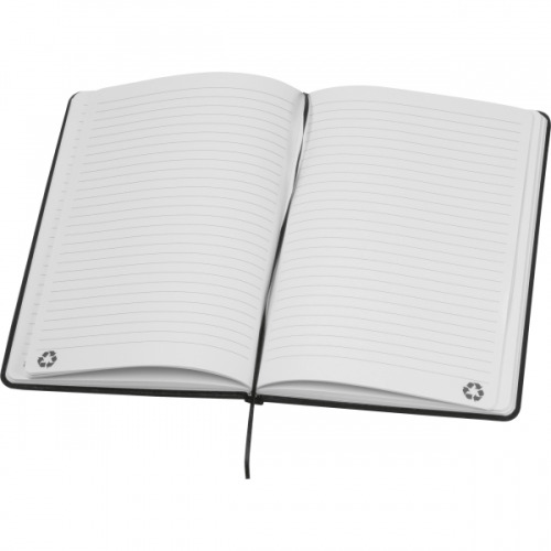 Notatnik A5 w linie z materiałów z recyklingu DOMINIK Czarny 2526103 (3)