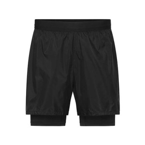 Spodenki Do Biegania Dwuwarstwowe Oddychajace - Black