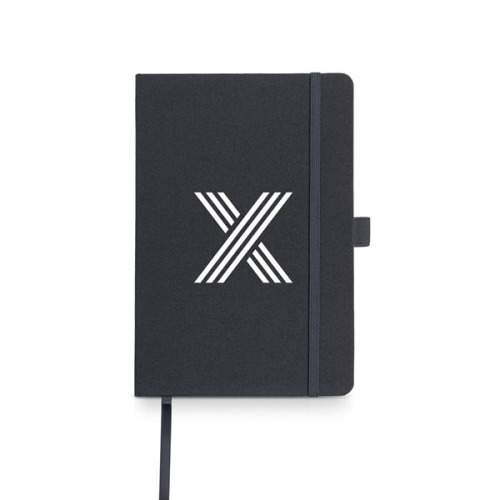 Notes A5 z RPET z gumką na długopis / RNOTE Granatowy IP25058865 (3)