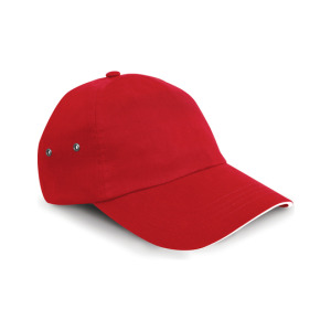 Czapka Niski Profil Bawełniana 5 panelowa - Black & Red