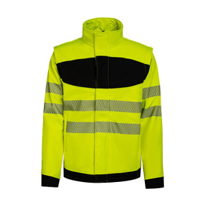 Kurtka Softshell Hi-Vis Odpinane Rekawy - Signal Orange & Black