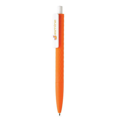 Długopis X3 z przyjemnym w dotyku wykończeniem pomarańczowy V1999-07 (3)