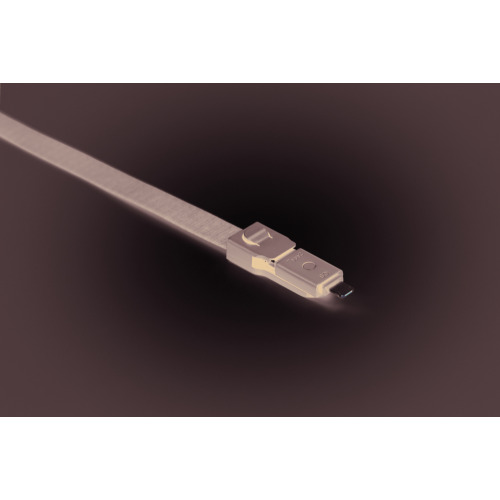 Smycz z kablem 3 w 1 Czarny MO9889-03 (5)