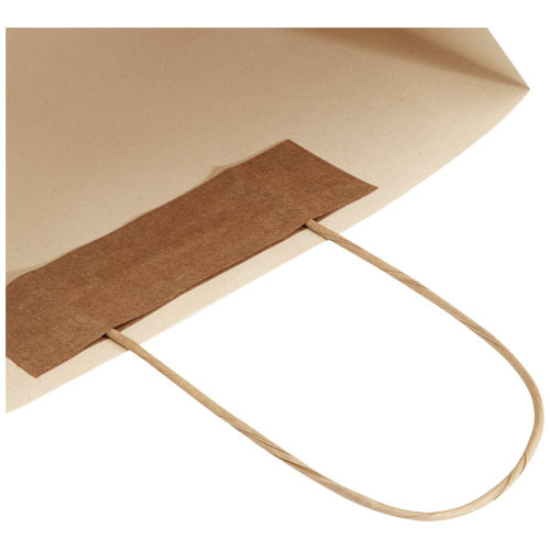 Torba papierowa z odpadów rolniczych ze skręcanymi uchwytami – 31 x 12 x 25 cm Złamana biel 1ZM00301 (6)