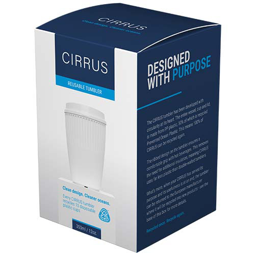Cirrus POP kubek o pojemności 350 ml z pokrywką 360° Biały 22052001 (2)