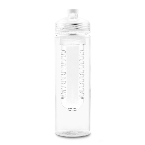 Bidon, butelka sportowa 650 ml z pojemnikiem na lód lub owoce biały V9868-02 (3)