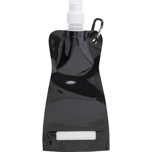 Składana butelka 420 ml z karabińczykiem czarny V6503-03 