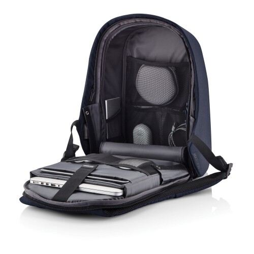 Bobby Hero Small plecak na laptopa do 13,3" i tablet 12,9", chroniący przed kieszonkowcami, wykonany z RPET granatowy V0996-04 (9)