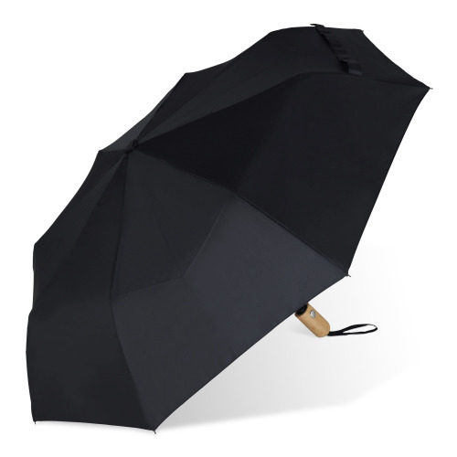 Składany parasol 21” z plastiku z recyklingu automatycznie otwierany Czarny LT97112-N0002 