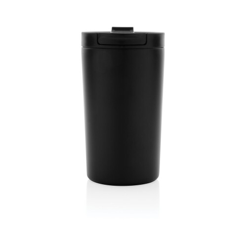 Kubek termiczny 300 ml, stal nierdzewna z recyklingu czarny P435.091 (1)