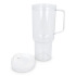 Kubek Miami z uchwytem, przezroczysty, 1,2 l, R-PET Transparentny / biały LT98695-N0401 (1) thumbnail