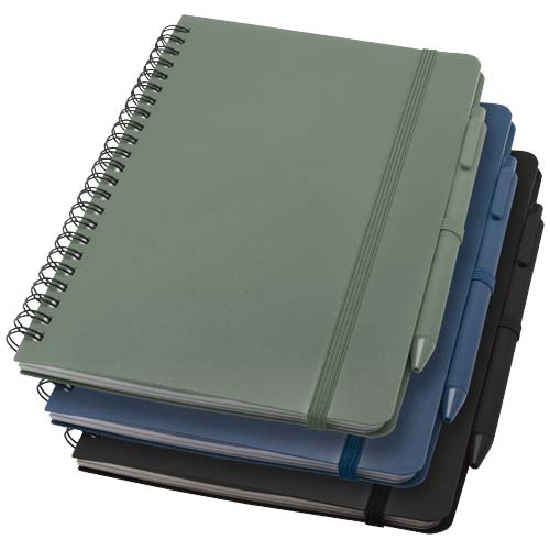 Thalaasa notatnik A5 w twardej okładce z nadrukiem oceanicznym i długopisem  Zielony melanż 10790162 (6)