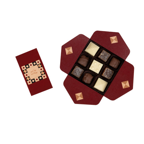 Bombonierka owocowa Mozaika 9 szt. Wielokolorwy S0621 