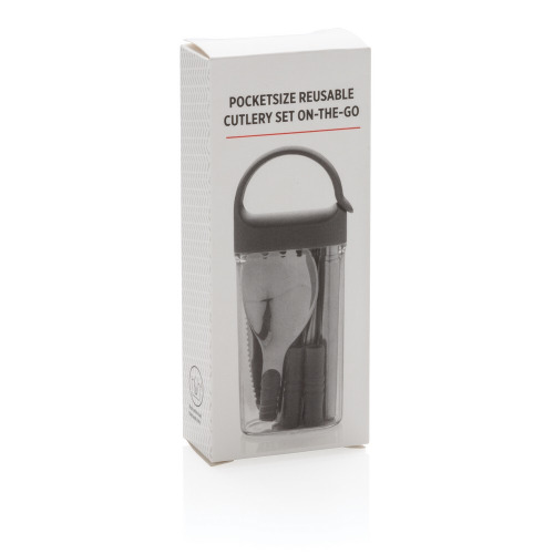 Zestaw sztućców wielokrotnego użytku On-The-Go Srebrny, szary P269.542 (7)