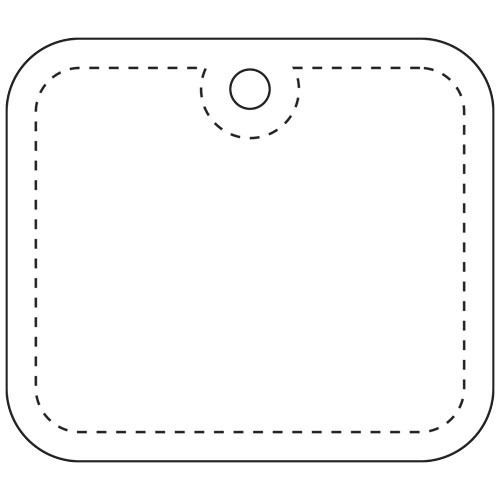 RFX™ reflective prostokątna odblaskowa zawieszka z PVC rozmiar XL Biały 1PR12201 (3)
