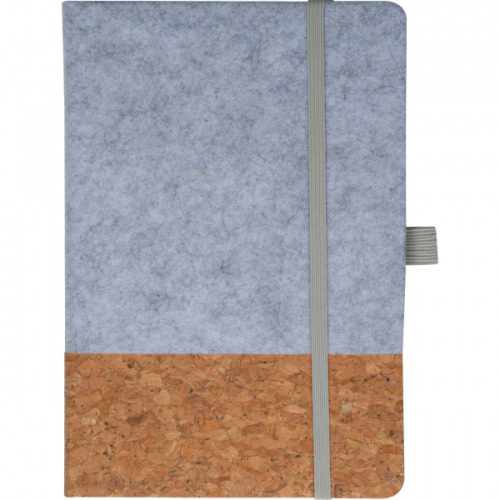 Notatnik A5 w linie RPET TERESA Szary 2447207 (4)