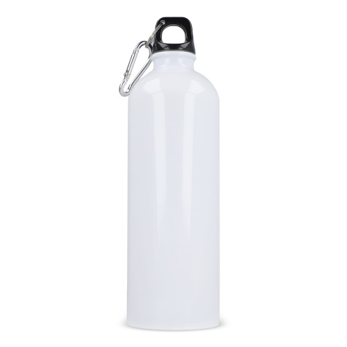 Jednościenna butelka R-SS z karabińczykiem 750ml Biały LT98739-N0001 (4)
