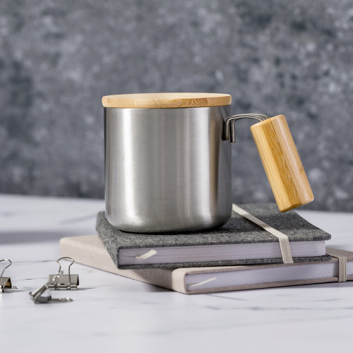 Kubek termiczny 330 ml ze stali nierdzewnej z recyklingu Granatowy V1316-04 (1)