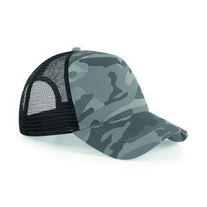 Czapka Truckerka Moro Bawełna Poliester - Arctic Camo & Black
