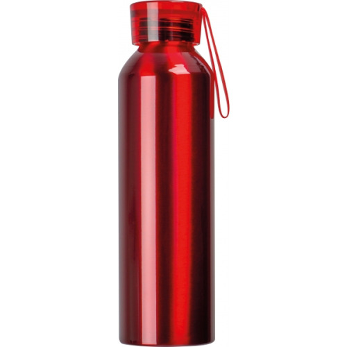 Butelka z aluminium z recyklingu CORK 600 ml Czerwony 424705 (2)
