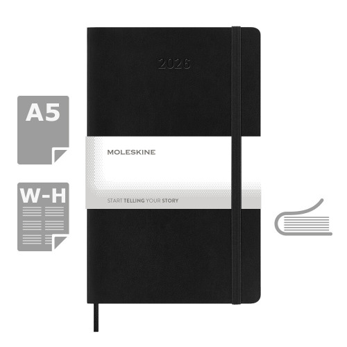 Kalendarz MOLESKINE Czarny VM389-03/2026 