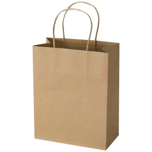 Kraft - torba papierowa z tektury 120 g/m² ze skręcanymi uchwytami – 18 x 9 x 23 cm Kraftowy brąz 1ZM02106 (2)