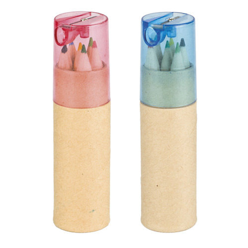 Kredki 6 szt. z temperówką / Lory Light Pink IP29010258 (2)