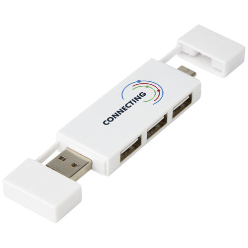 Mulan podwójny koncentrator USB 2.0 Biały 12425101 (1)