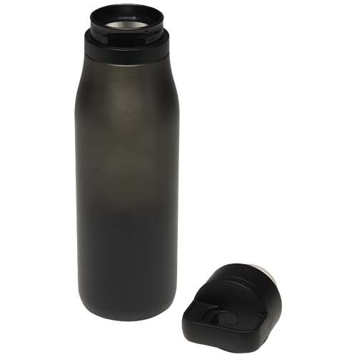 SMART - kubek termiczny o pojemności 500 ml wykonany ze stali nierdzewnej pochodzącej z recyklingu (certyfikat RCS), z podwój Czarny 10096190 (4)