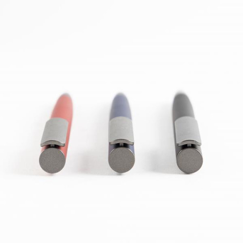 Aluminiowy długopis z gumowym wykończeniem / Rubal Granatowy IP13158565 (5)