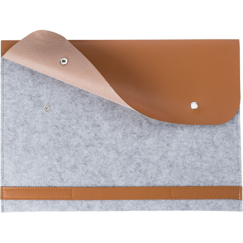 Etui na laptopa 14" z filcu RPET, teczka na dokumenty Szary V1250-19 (1)