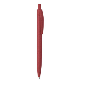 Długopis z włókien słomy pszenicznej czerwony