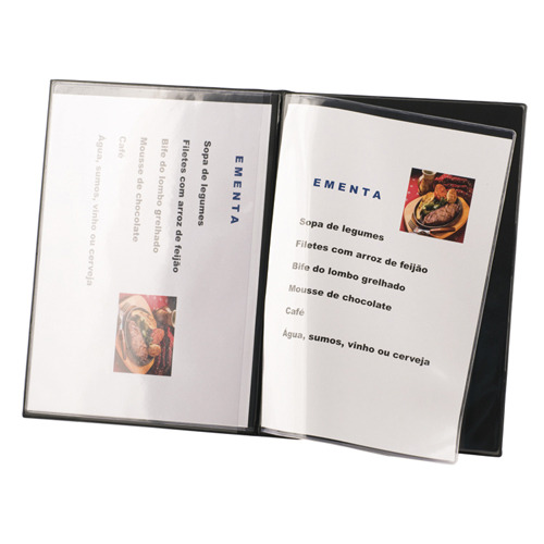 Folder menu z 4 koszulkami / Cardy Czarny IP37045211 (1)