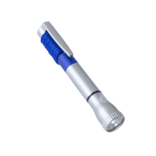Długopis, latarka 2 LED niebieski V1654-11 