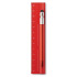Linijka 12cm z długopisem przezroczysty czerwony MO8628-25  thumbnail
