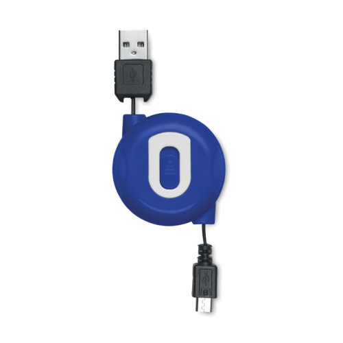Kabel USB-mikroUSB zwijany niebieski MO8733-37 