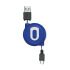 Kabel USB-mikroUSB zwijany niebieski MO8733-37  thumbnail