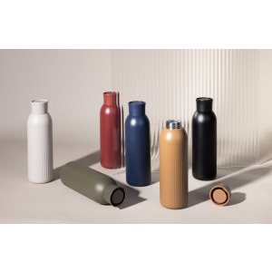 BUTELKA TERMICZNA TEKLA PUSH, CZARNY