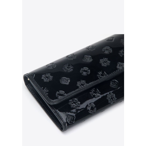 Damski portfel WITTCHEN z lakierowanej skóry z monogramem Czarny WITT34-1-413 (3)