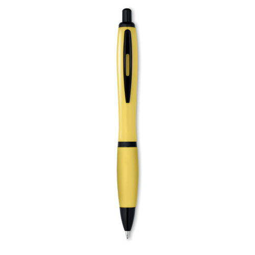 Kolorowy długopis z czarnym wy żółty MO8748-08 