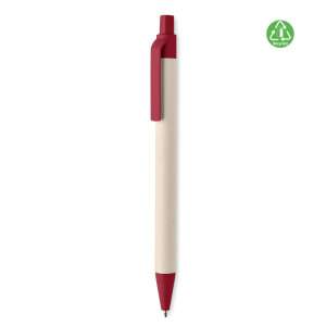 Długopis z kartonu po mleku czerwony