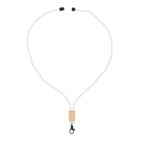 Paracord R-PET lanyard Biały LT95306-N0001 (1)