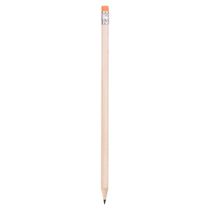 Ołówek z gumką pomarańczowy