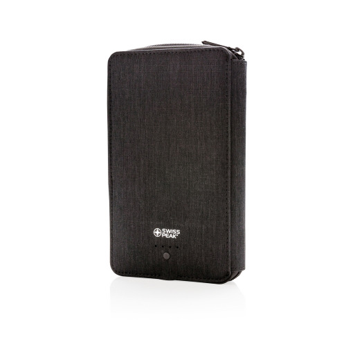 Portfel, bezprzewodowy power bank 4000 mAh Swiss Peak, ochrona RFID Czarny P820.591 (8)